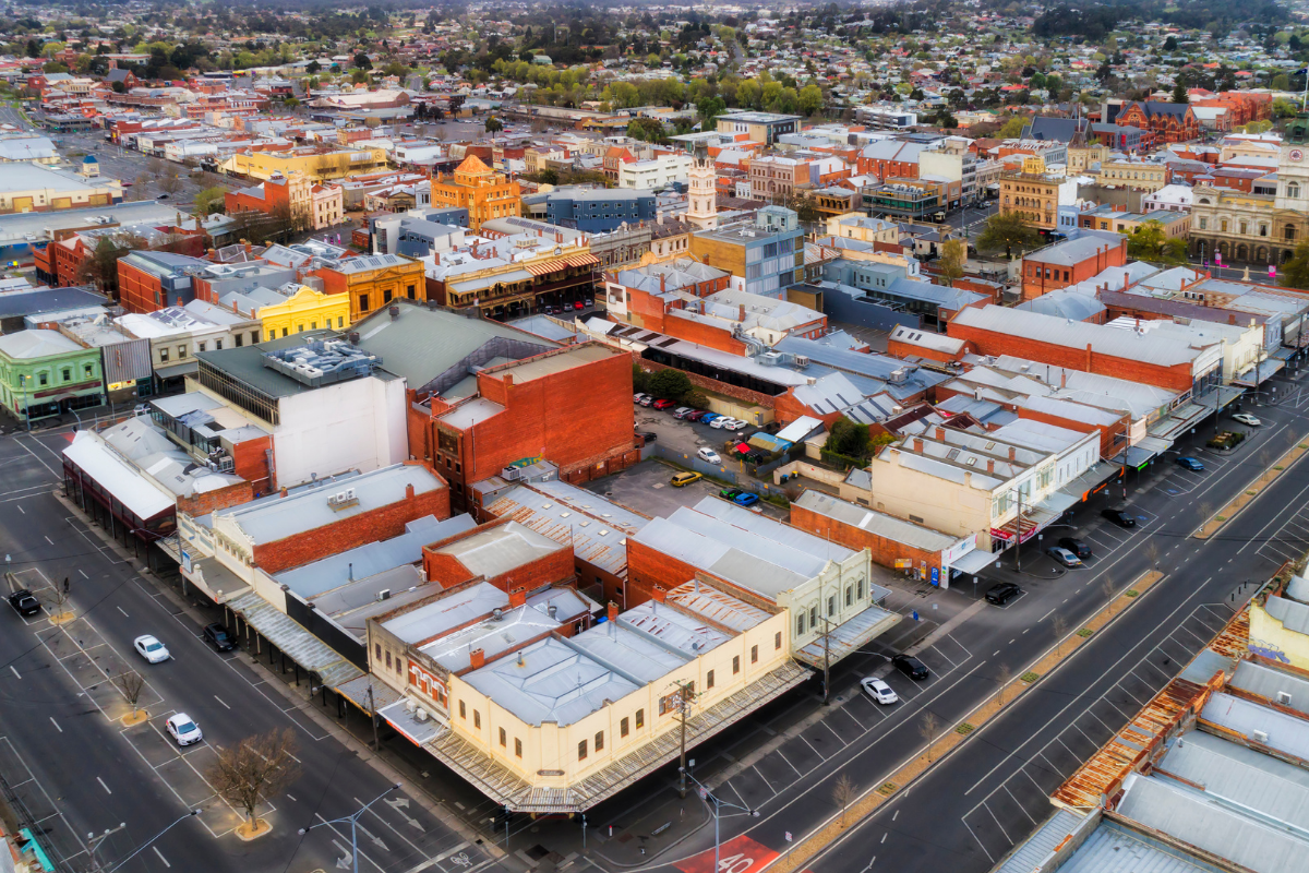 An aerial view of Ballarat